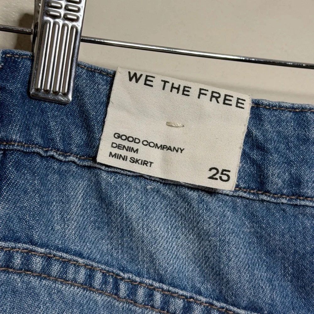 Free People We The Free Good Company Mixed Denim Maxi Skirt